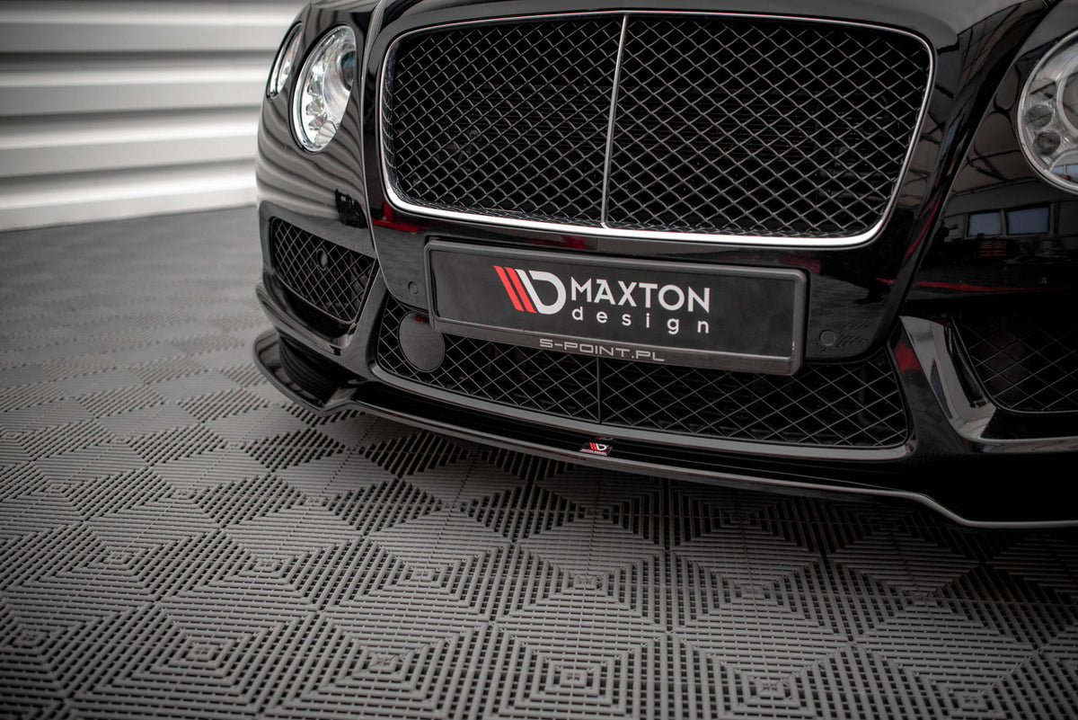 Street+ Spoilerlippe Front Ansatz V.1 passend für Bentley Continental GT V8 S Mk2 schwarz Hochglanz – Ansicht 3