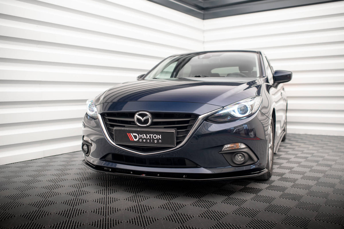 Street+ Spoilerlippe Front Ansatz passend für Mazda 3 Mk3 schwarz Hochglanz – Ansicht 4