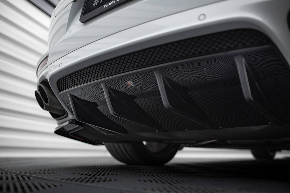 Diffusor Heck Ansatz passend für Porsche Panamera GTS 971 schwarz Hochglanz – Ansicht 4