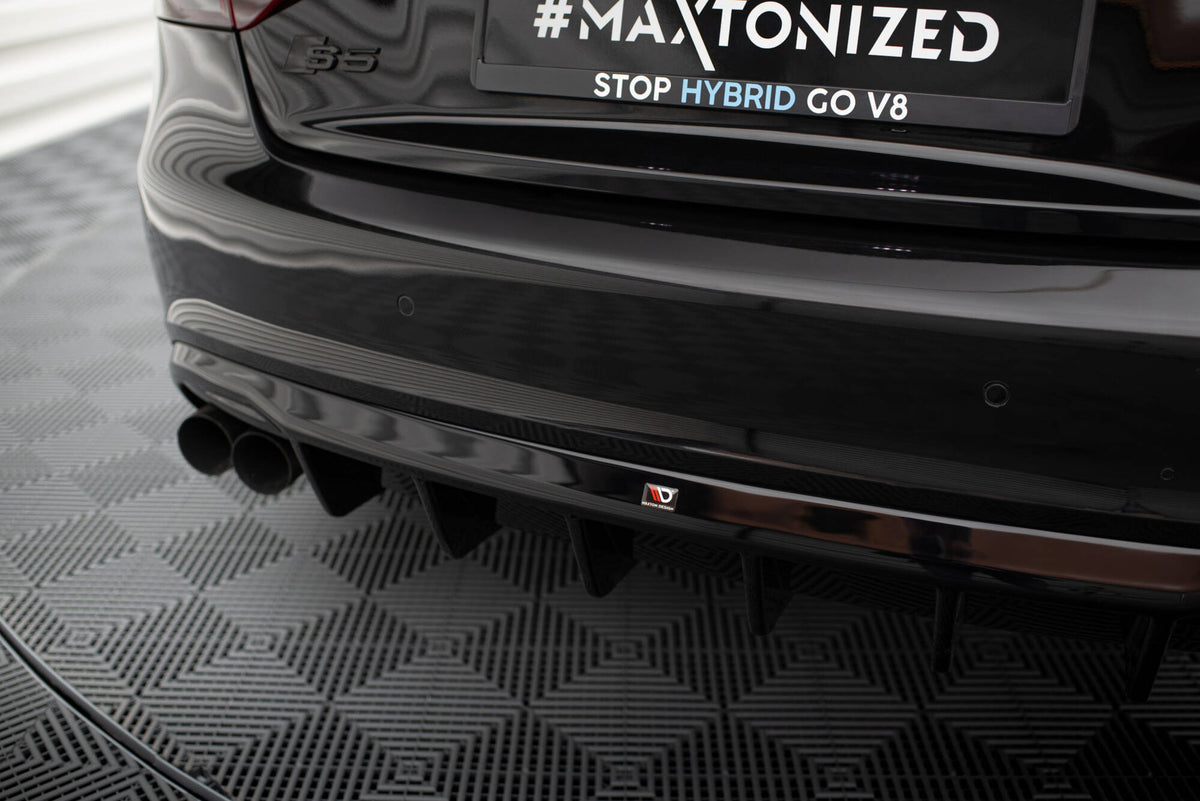Diffusor Heck Ansatz passend für Audi S5 Coupe / Cabrio S-Line 8T – Ansicht 4