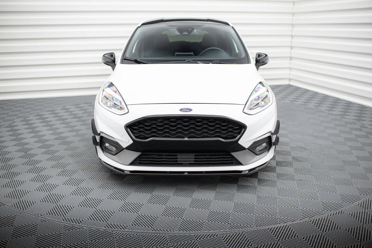 Street+ Spoilerlippe Front Ansatz V.3 passend für Ford Fiesta Mk8 ST / ST-Line schwarz Hochglanz – Ansicht 1