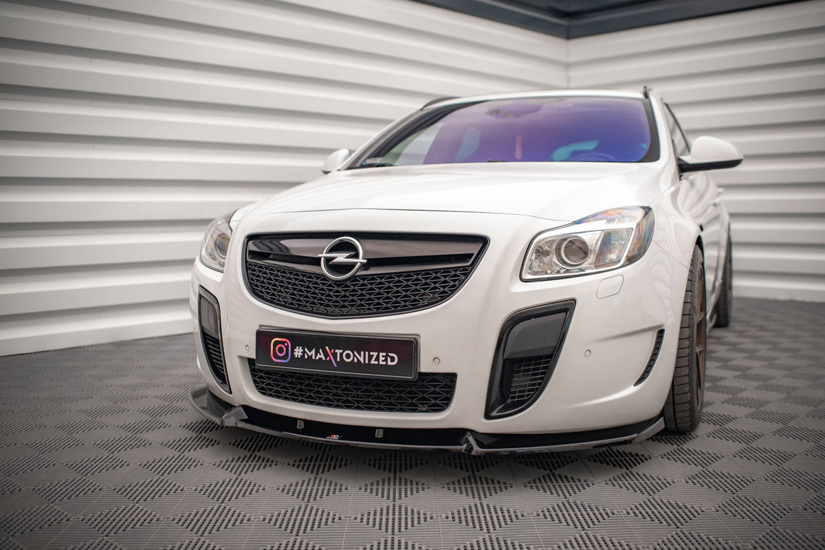 Street+ Spoilerlippe Front Ansatz V.2 passend für Opel Insignia OPC Mk1 schwarz Hochglanz – Ansicht 4
