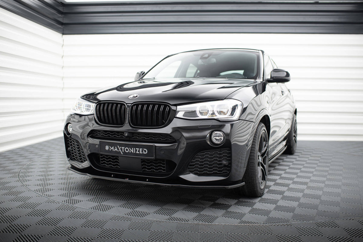 Street+ Spoilerlippe Front Ansatz passend für BMW X4 M Paket schwarz Hochglanz – Ansicht 3
