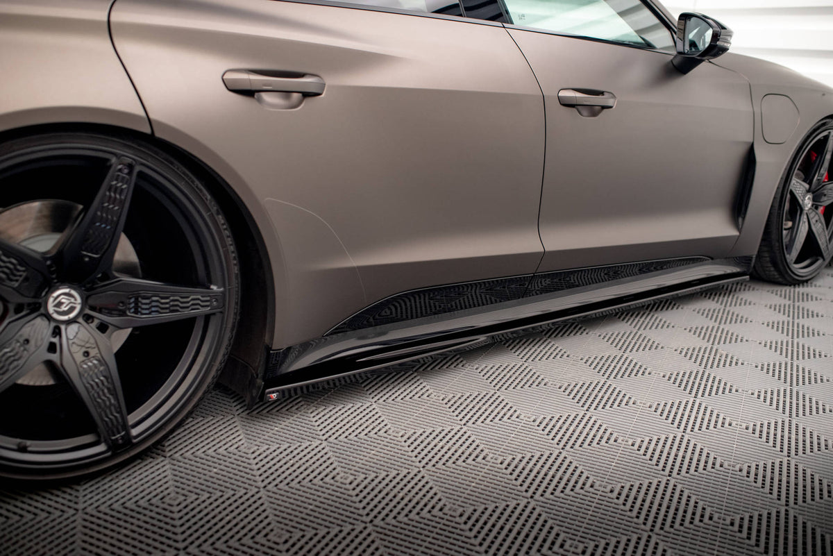 Street+ Seitenschweller Leisten passend für V.1 passend für Audi e-Tron GT / RS GT Mk1 schwarz Hochglanz – Ansicht 3