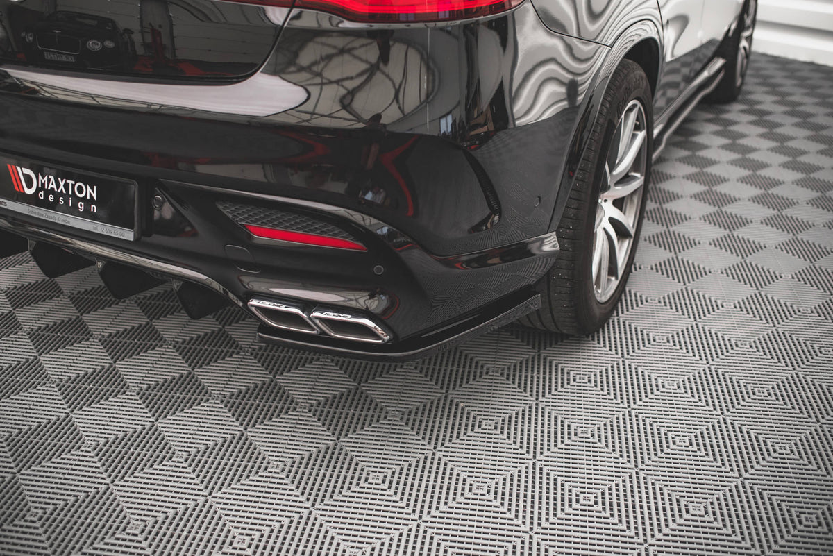 Heck Ansatz Flaps Diffusor V.2 passend für Mercedes-Benz GLE Coupe 63 AMG C292 schwarz Hochglanz – Ansicht 3