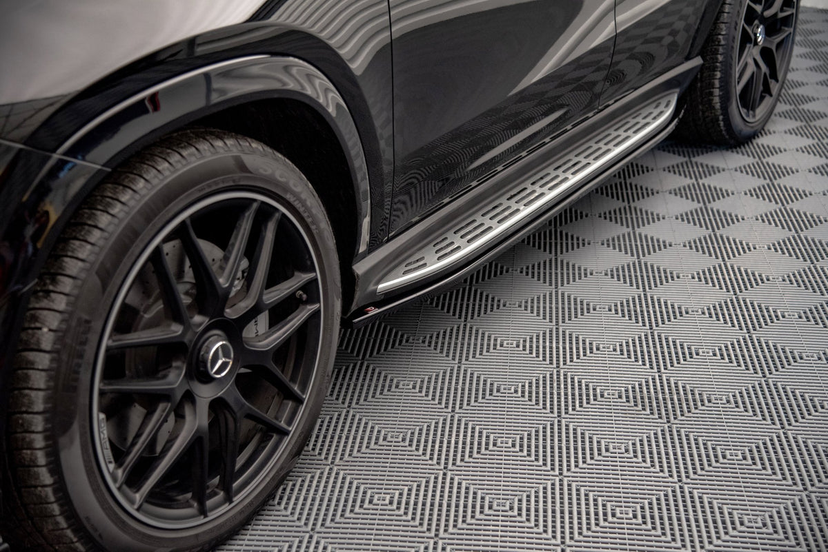 Street+ Seitenschweller Leisten passend für Mercedes-AMG / AMG-Line GLE Coupe  C167 / C167 Facelift schwarz Hochglanz – Ansicht 3