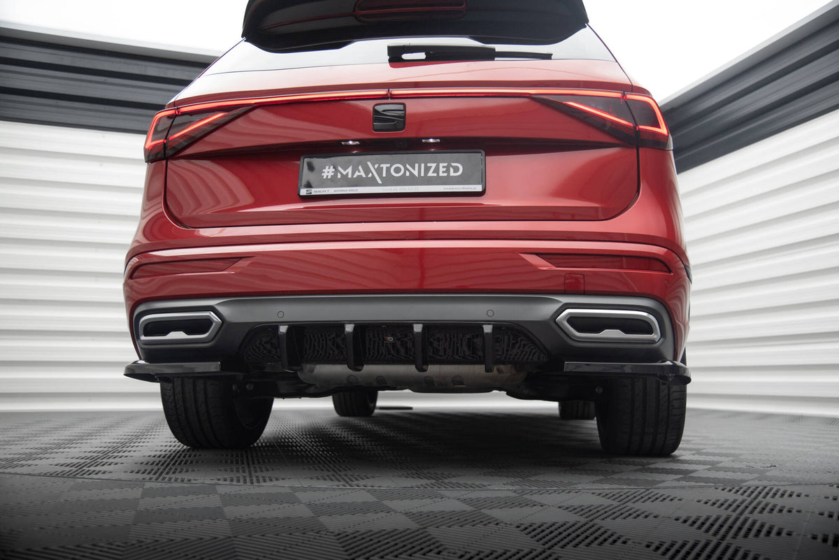 Diffusor Heck Ansatz passend für Seat Tarraco FR Mk1 schwarz Hochglanz – Ansicht 3
