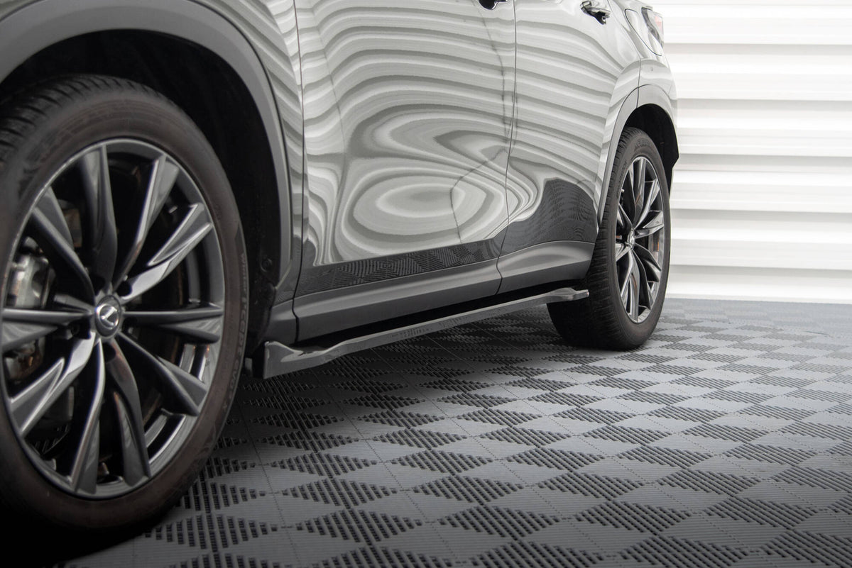 Street+ Seitenschweller Leisten passend für Lexus NX F-Sport Mk2 schwarz Hochglanz – Ansicht 3