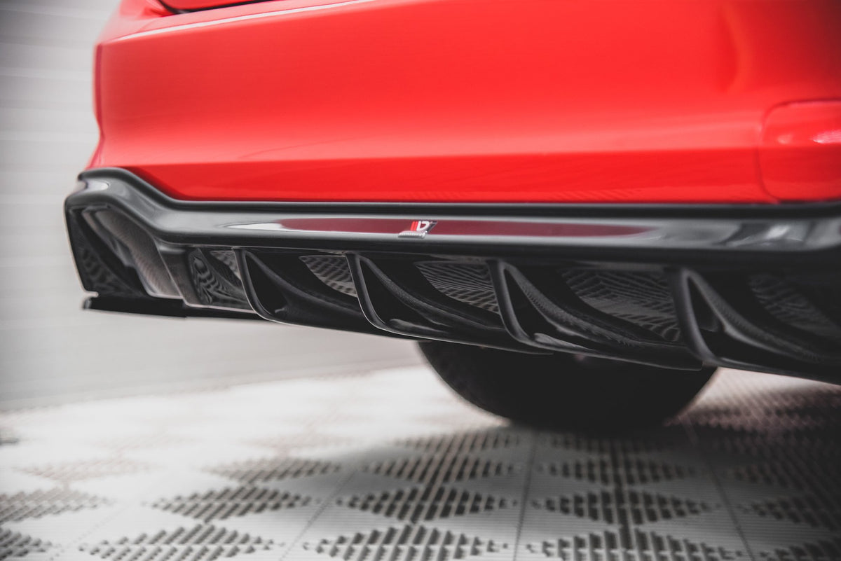 Diffusor Heck Ansatz passend für Ford Focus ST-Line Kombi Mk4 schwarz Hochglanz – Ansicht 5