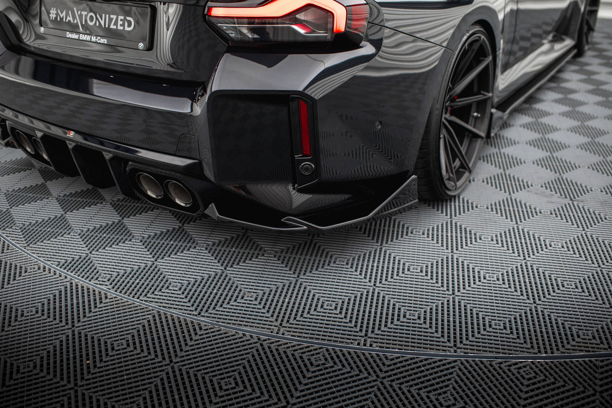 Heck Ansatz Flaps Diffusor V.6 passend für (Für heckansatz v.2) BMW M2 G87 schwarz Hochglanz – Ansicht 3