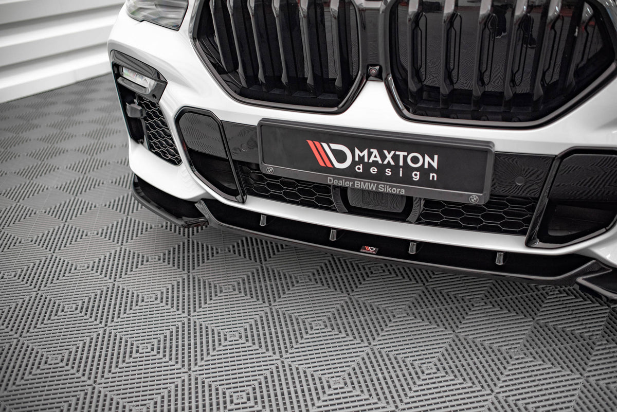 Street+ Spoilerlippe Front Ansatz V.1 passend für BMW X6 M-Paket G06 schwarz Hochglanz – Ansicht 4
