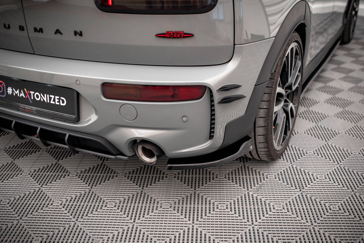 Heck Ansatz Flaps Diffusor V.2 passend für Mini Cooper Clubman John Cooper Works F54 Facelift schwarz Hochglanz – Ansicht 1