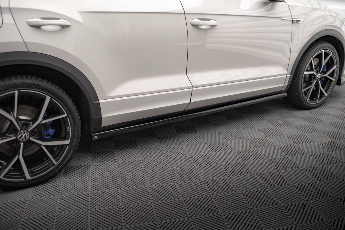 Street+ Seitenschweller Leisten passend für VW T-Roc R / R-Line Mk1  schwarz Hochglanz – Ansicht 1