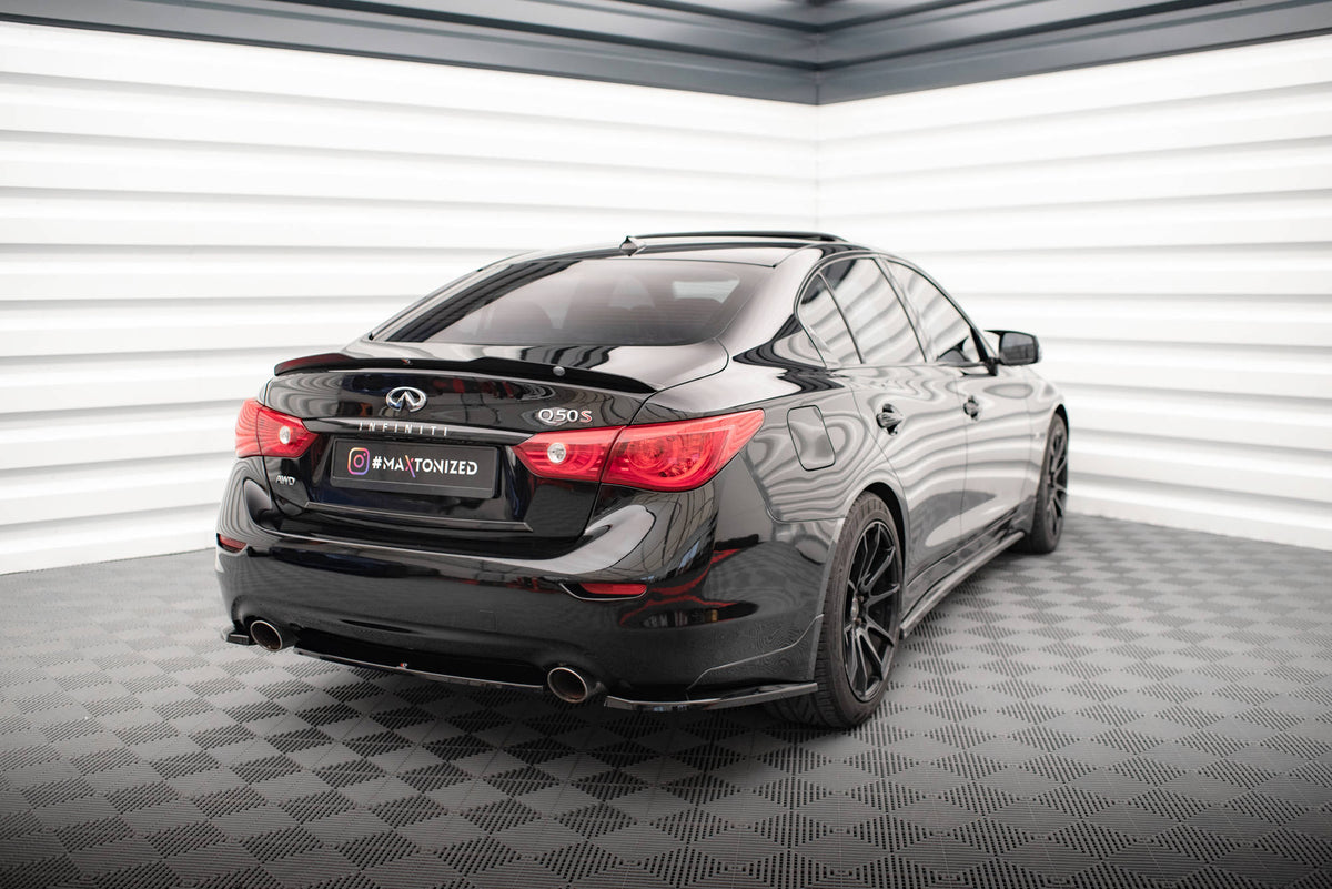 Heckansatz Infiniti Q50 S Mk1 schwarz Hochglanz – Ansicht 1