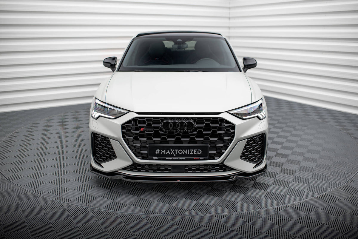 Street+ Spoilerlippe Front Ansatz V.1 passend für Audi RSQ3 Sportback / SUV F3 schwarz Hochglanz – Ansicht 3