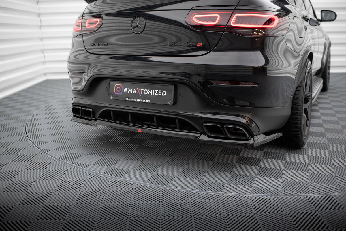 Street+ Mittlerer Diffusor RACE passend für Mercedes-AMG GLC 63 Coupe C253 Facelift schwarz Hochglanz – Ansicht 4