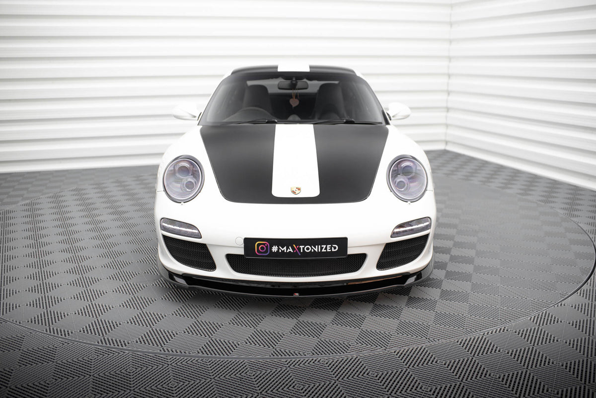 Street+ Spoilerlippe Front Ansatz V.1 passend für Porsche 911 Carrera 997 Facelift schwarz Hochglanz – Ansicht 1