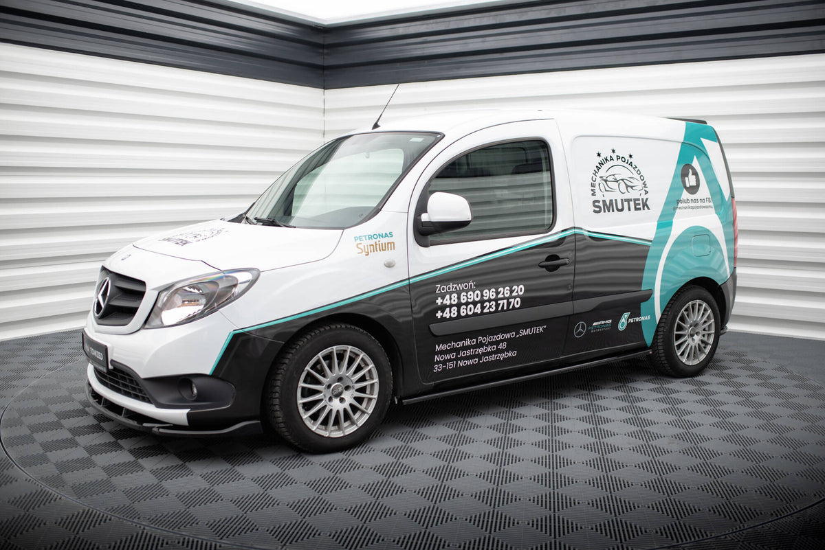 Street+ Seitenschweller Leisten passend für Mercedes-Benz Citan W415 schwarz Hochglanz – Ansicht 5