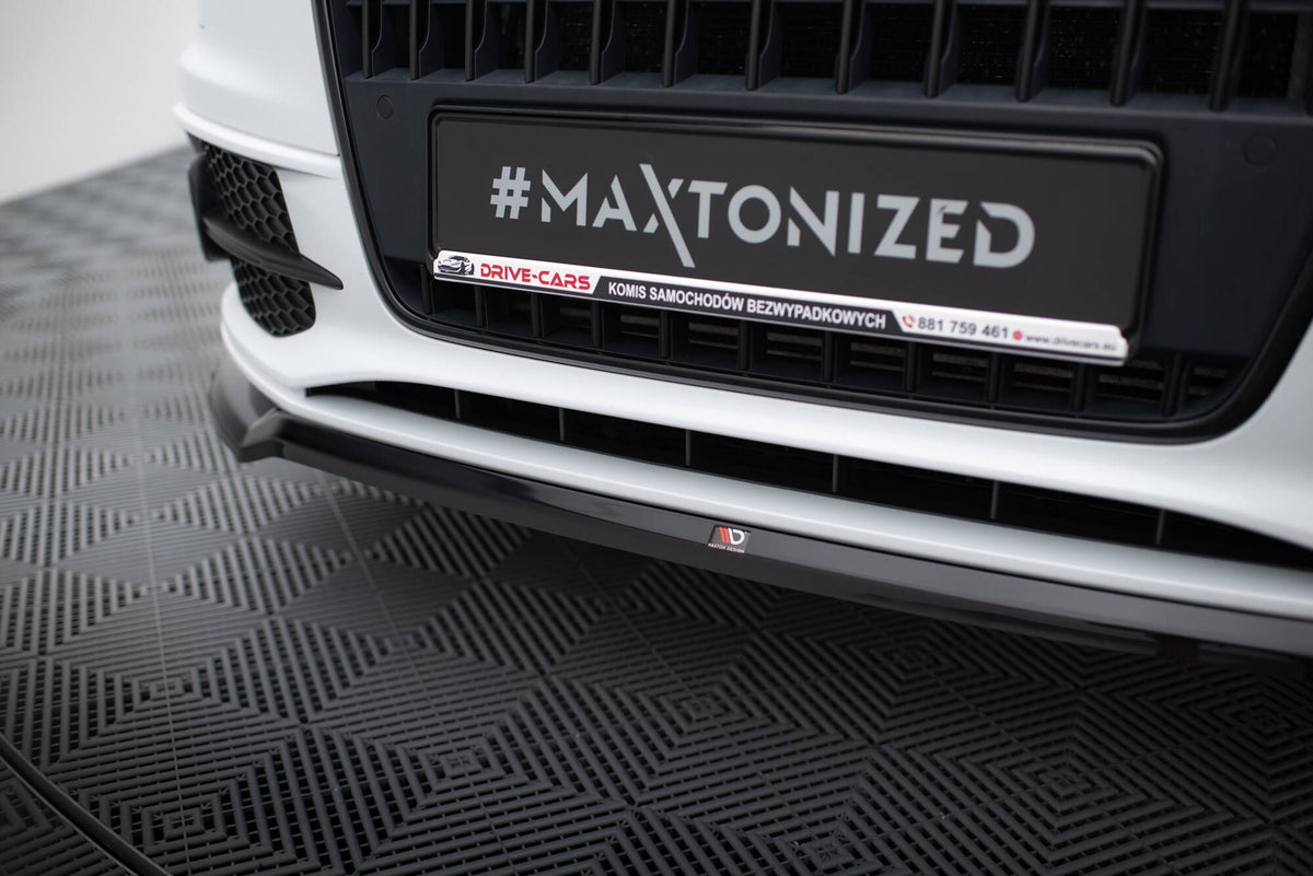 Street+ Spoilerlippe Front Ansatz V.2 passend für Audi Q3 S-line 8U schwarz Hochglanz – Ansicht 4