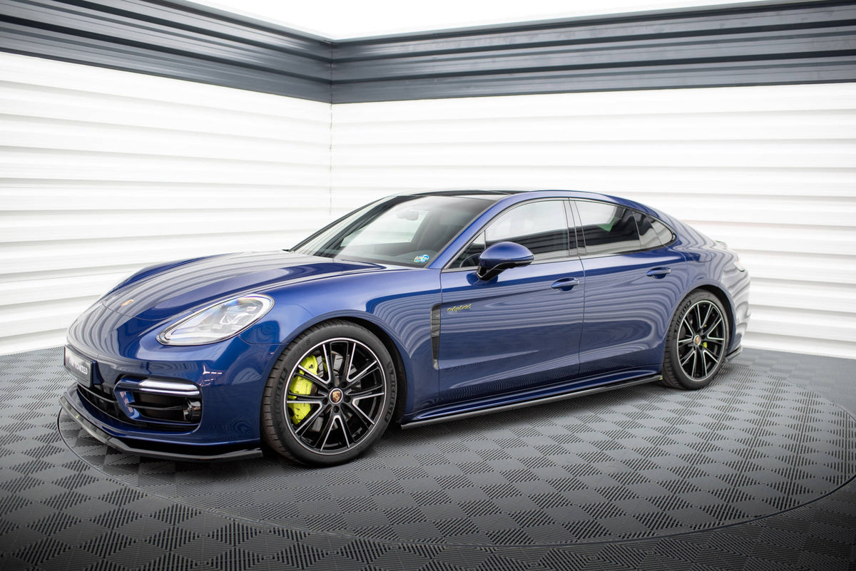 Street+ Seitenschweller Leisten passend für Porsche Panamera GTS Sport Turismo 971 Facelift schwarz Hochglanz – Ansicht 4