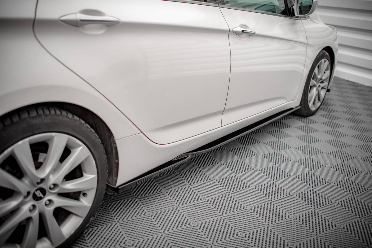 Street+ Seitenschweller Leisten passend für Hyundai I40 Mk1 schwarz Hochglanz – Ansicht 3