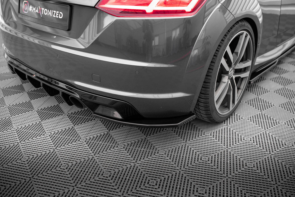 Heck Ansatz Flaps Diffusor V.2 passend für Audi TT S-Line 8S schwarz Hochglanz – Ansicht 4