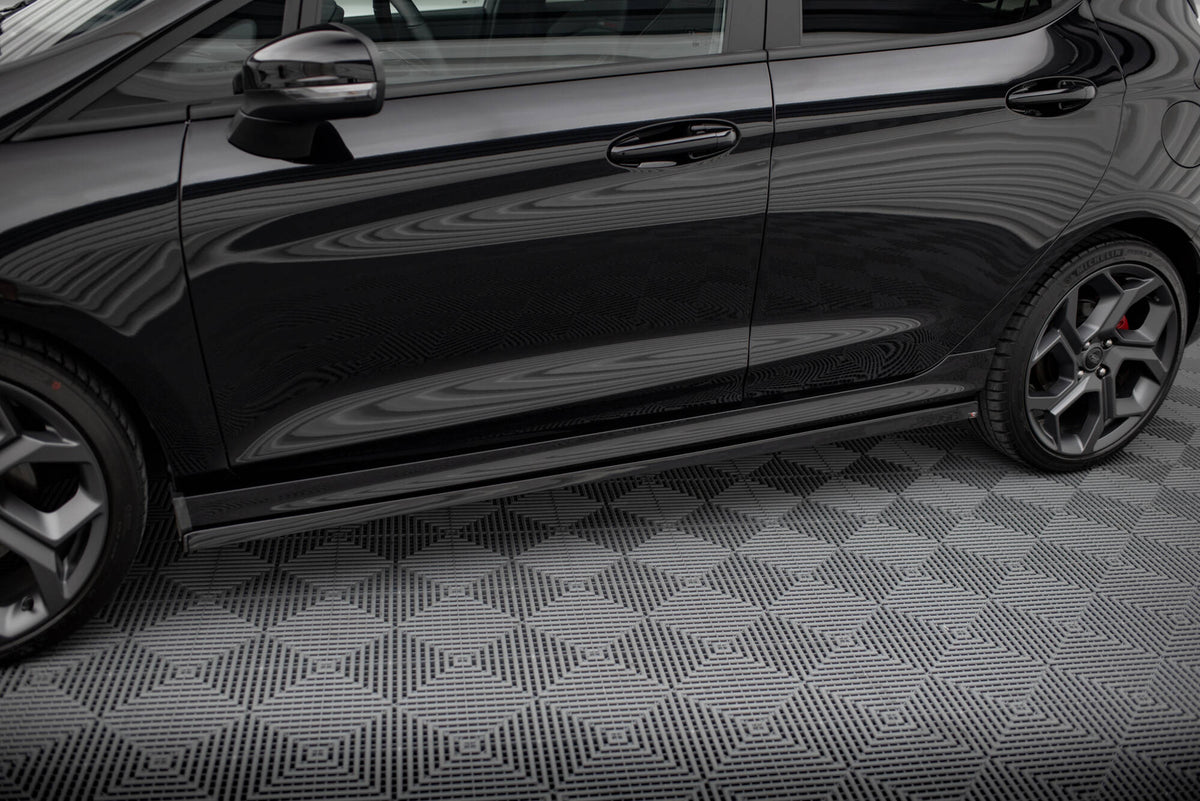 Street+ Seitenschweller Leisten V.2 passend für Ford Fiesta Mk8 ST / ST-Line schwarz Hochglanz – Ansicht 4
