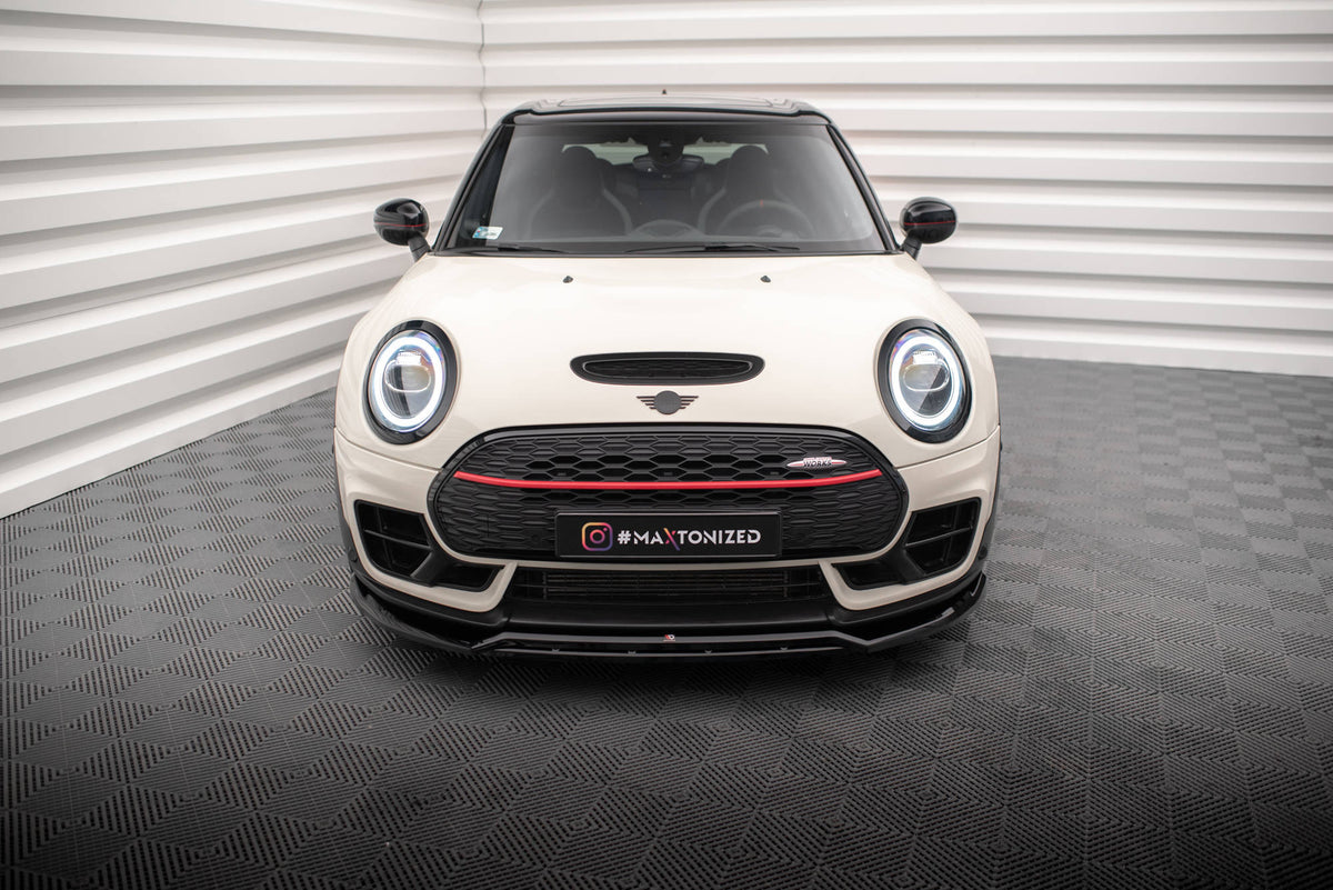 Street+ Spoilerlippe Front Ansatz V.2 passend für Mini Cooper Clubman John Cooper Works F54 Facelift schwarz Hochglanz – Ansicht 1