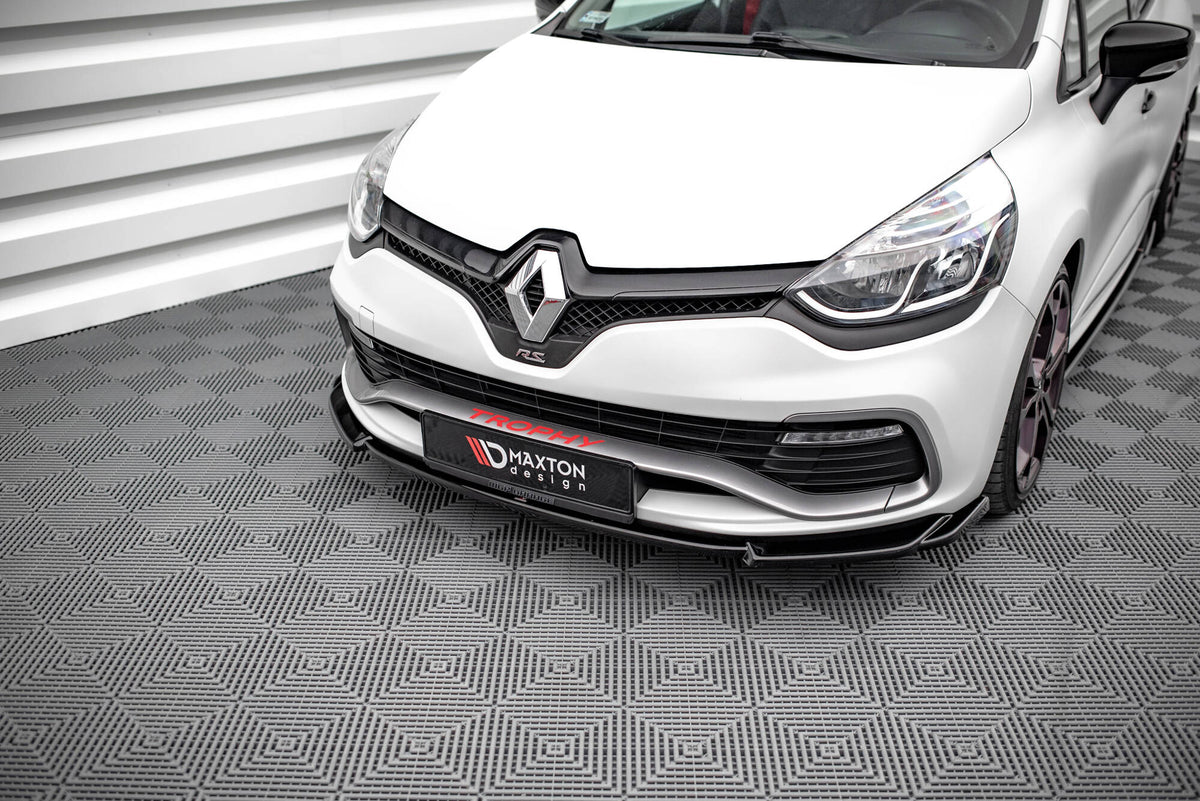 Street+ Spoilerlippe Front Ansatz V.2 passend für Renault Clio RS Mk4 schwarz Hochglanz – Ansicht 3