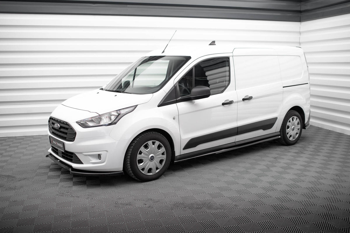 Street+ Seitenschweller Leisten passend für Ford Transit Connect L2 Mk2 Facelift schwarz Hochglanz – Ansicht 1
