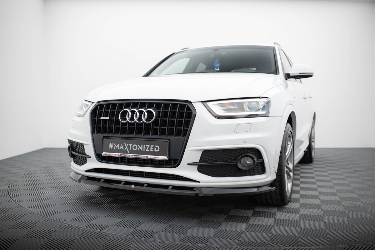 Street+ Spoilerlippe Front Ansatz V.1 passend für Audi Q3 S-line 8U schwarz Hochglanz – Ansicht 3