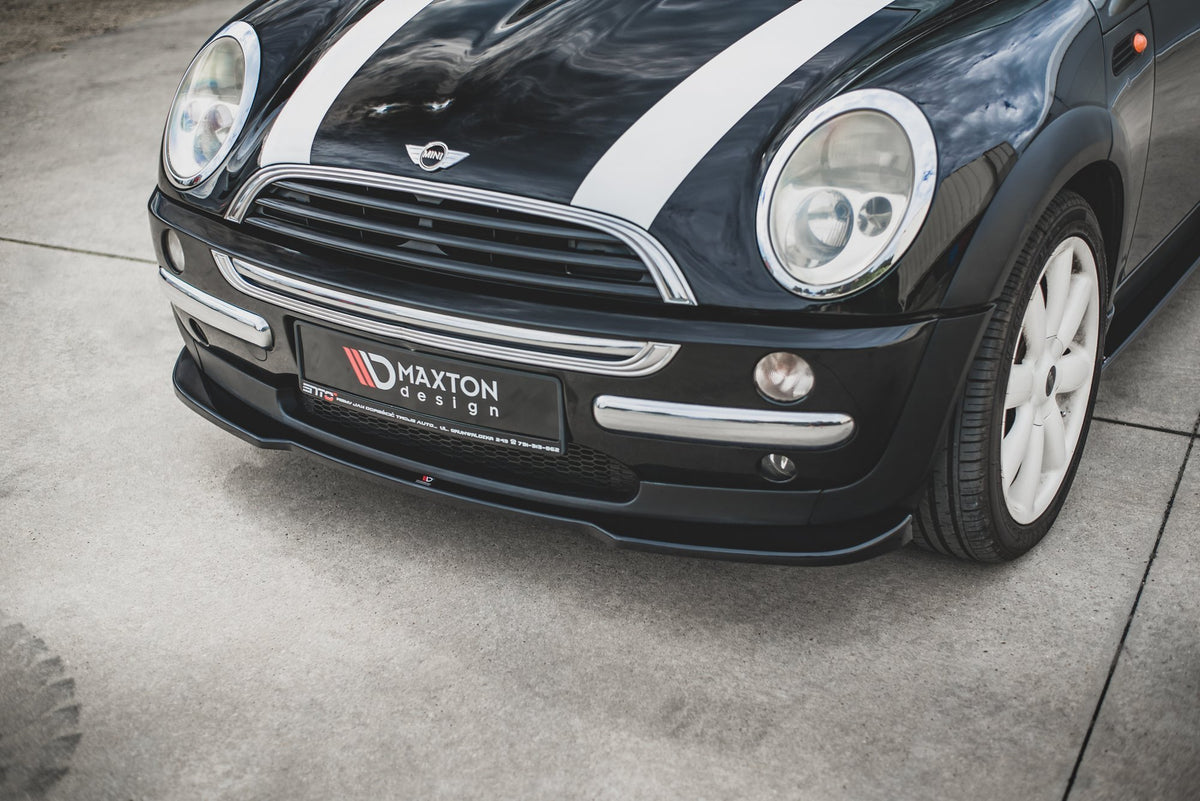 Street+ Spoilerlippe Front Ansatz passend für Mini Cooper / One R50  schwarz Hochglanz – Ansicht 4