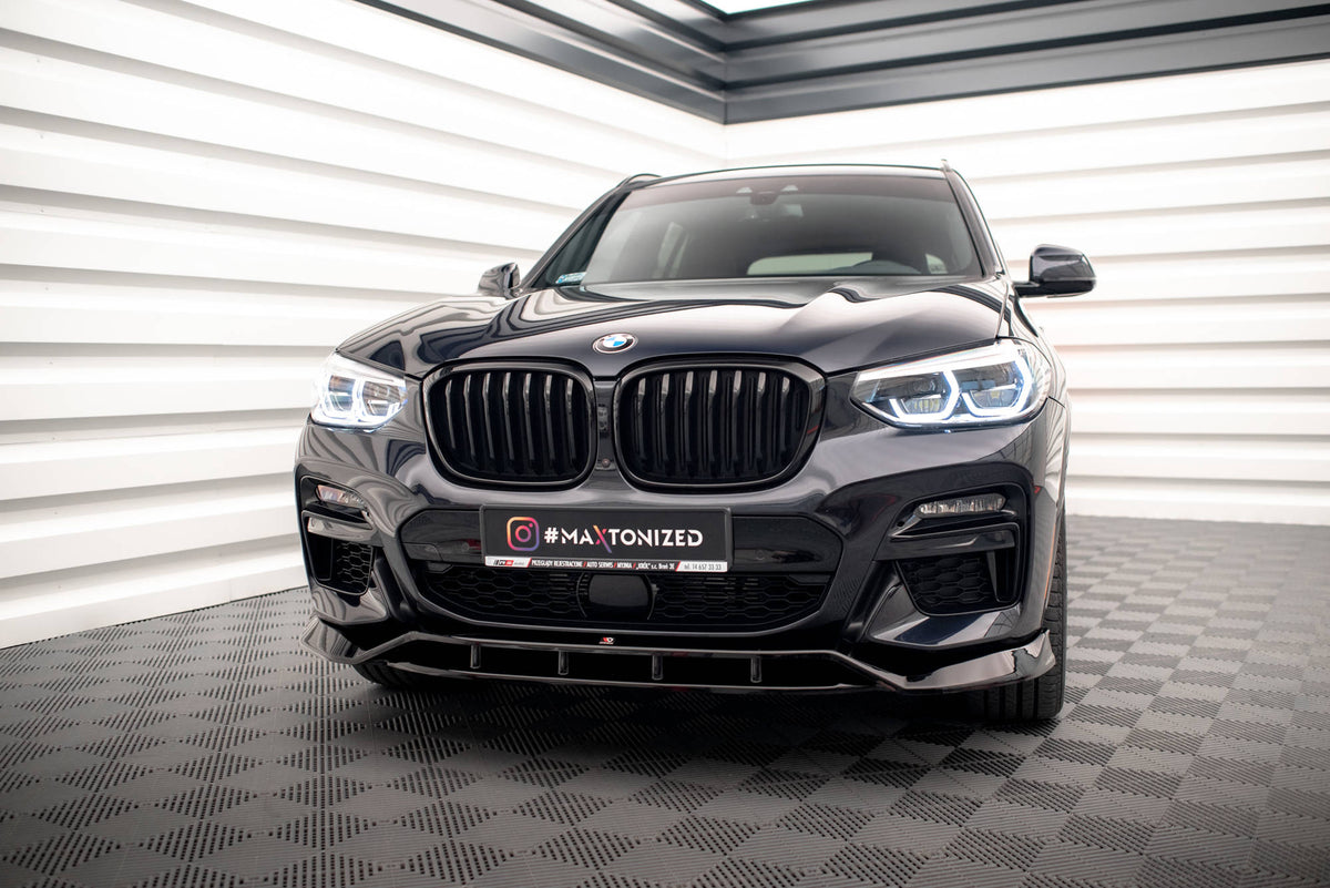 Street+ Spoilerlippe Front Ansatz V.2 passend für BMW X3 M40d / M40i / M-Paket G01  schwarz Hochglanz – Ansicht 4
