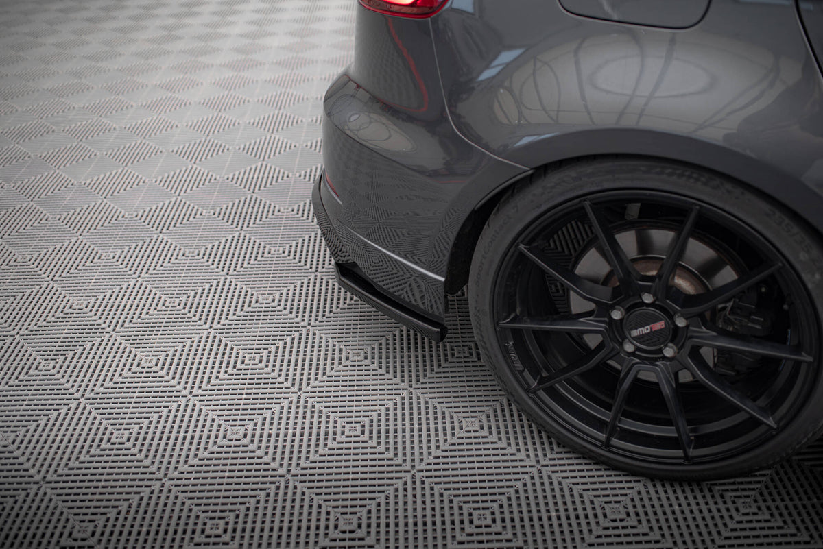 Heck Ansatz Flaps Diffusor V.2 passend für Audi S3 / A3 S-Line Sportback 8V Facelift schwarz Hochglanz – Ansicht 3