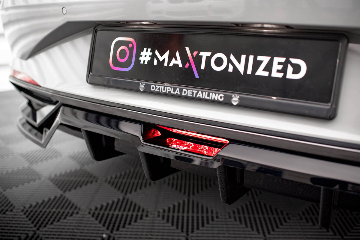 Street+ Mittlerer Diffusor RACE passend für Hyundai Elantra Mk7 schwarz Hochglanz – Ansicht 5