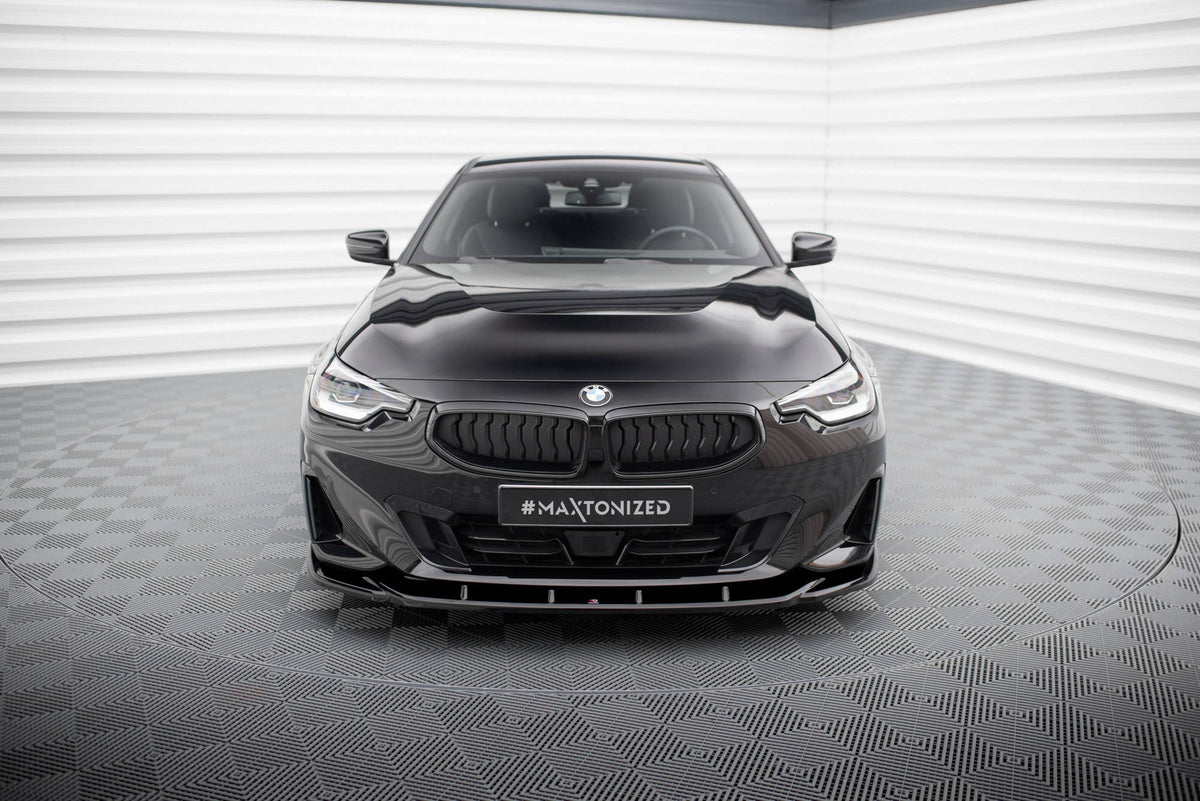 Street+ Spoilerlippe Front Ansatz V.3 passend für BMW 2 Coupe G42 schwarz Hochglanz – Ansicht 3