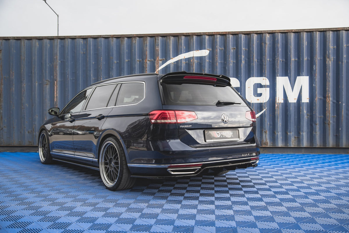 Street+ Mittlerer Diffusor RACE passend für VW Passat B8 schwarz Hochglanz – Ansicht 1