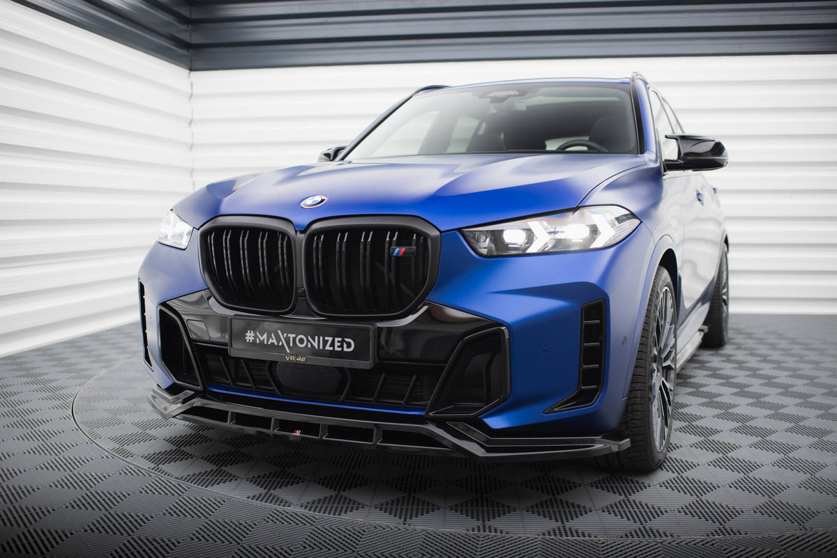 Street+ Spoilerlippe Front Ansatz V.1 passend für BMW X5 M-Paket G05 Facelift schwarz Hochglanz – Ansicht 3