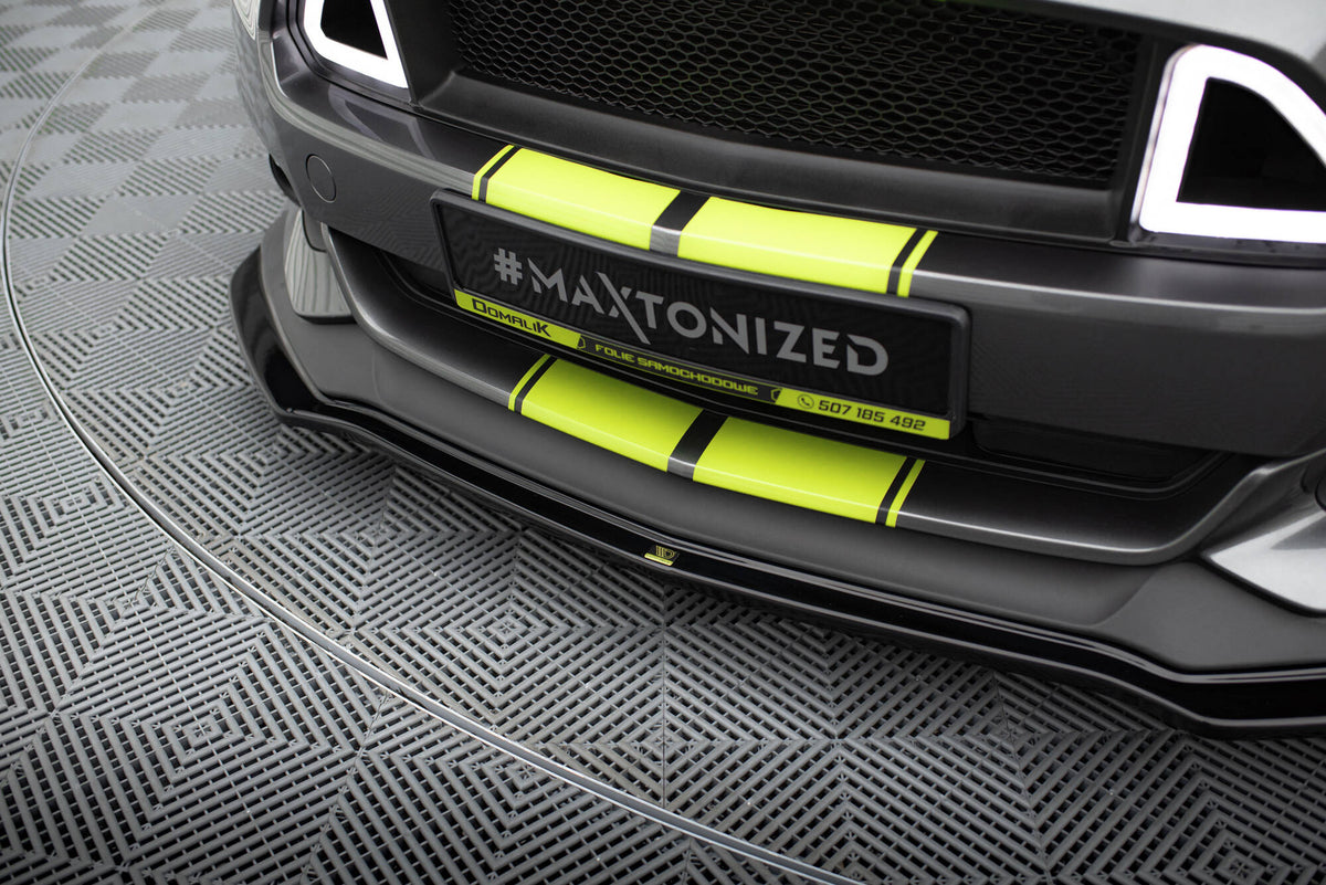 Street+ Spoilerlippe Front Ansatz passend für Ford Mustang GT Mk6 schwarz Hochglanz – Ansicht 4