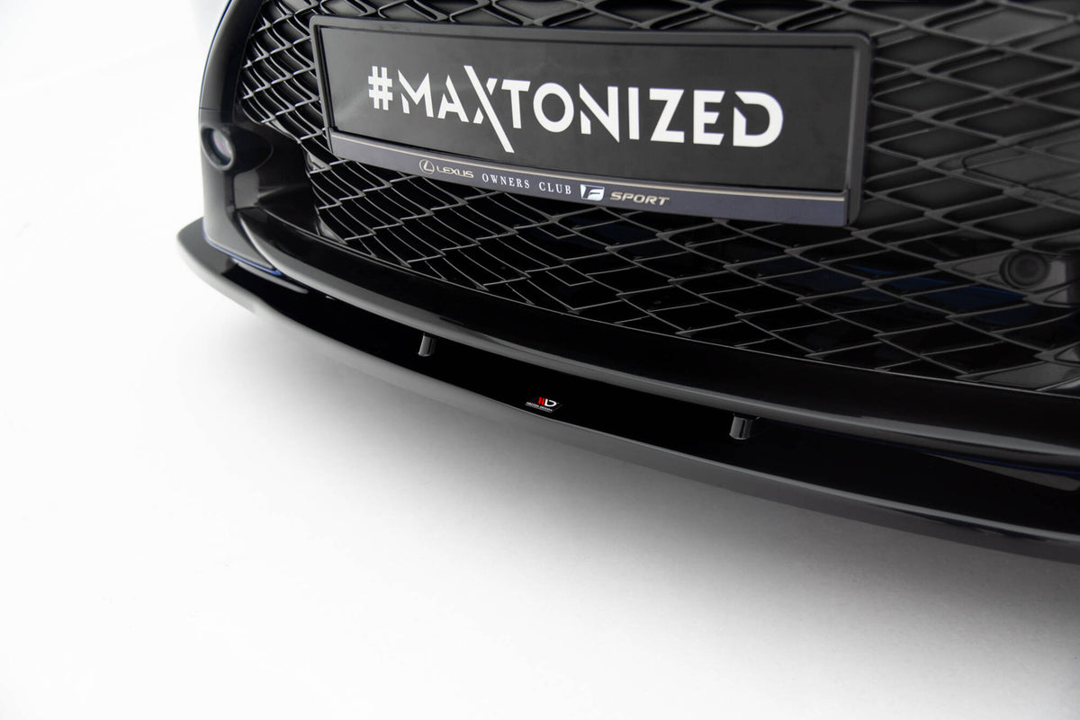 Street+ Spoilerlippe Front Ansatz V.1 passend für Lexus RC Mk1 schwarz Hochglanz – Ansicht 4