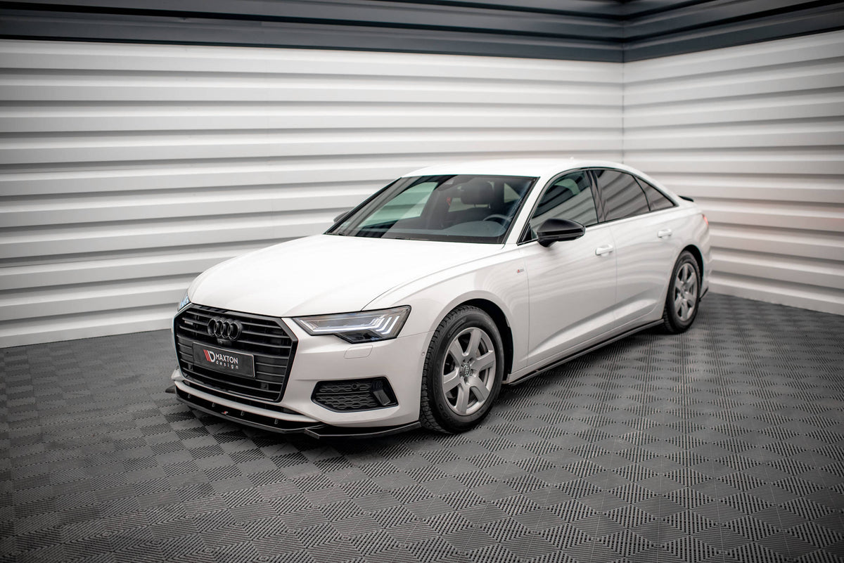Street+ Seitenschweller Leisten passend für Audi A6 C8 schwarz Hochglanz – Ansicht 1