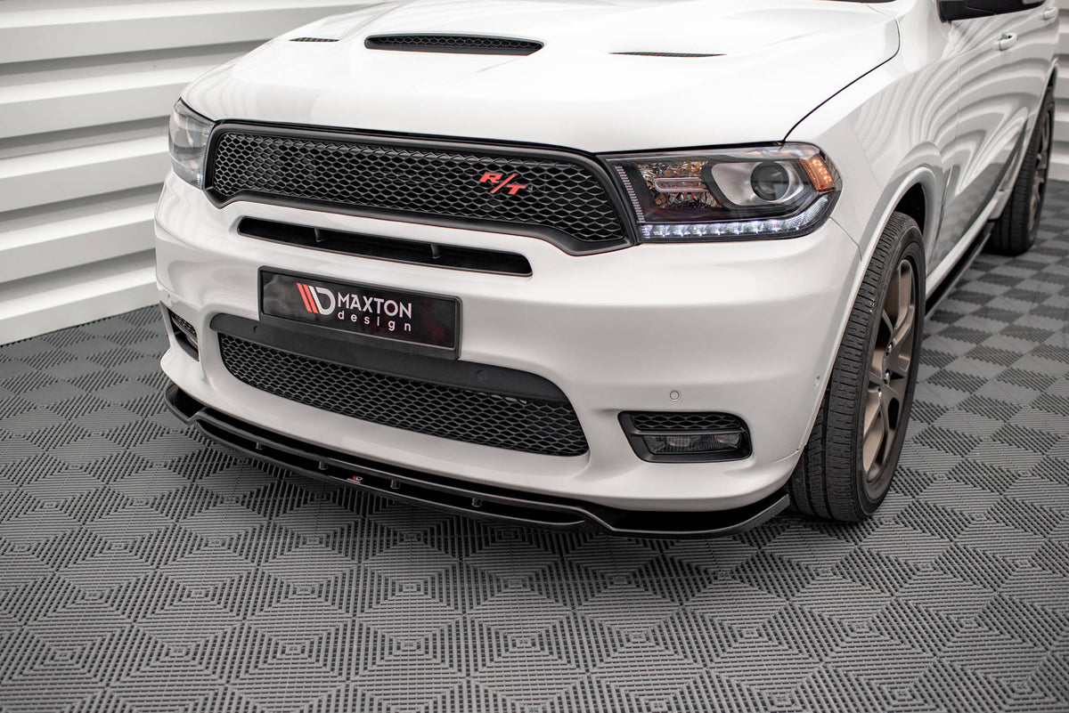Street+ Spoilerlippe Front Ansatz V.1 passend für Dodge Durango RT / SRT Mk3 Facelift schwarz Hochglanz – Ansicht 1