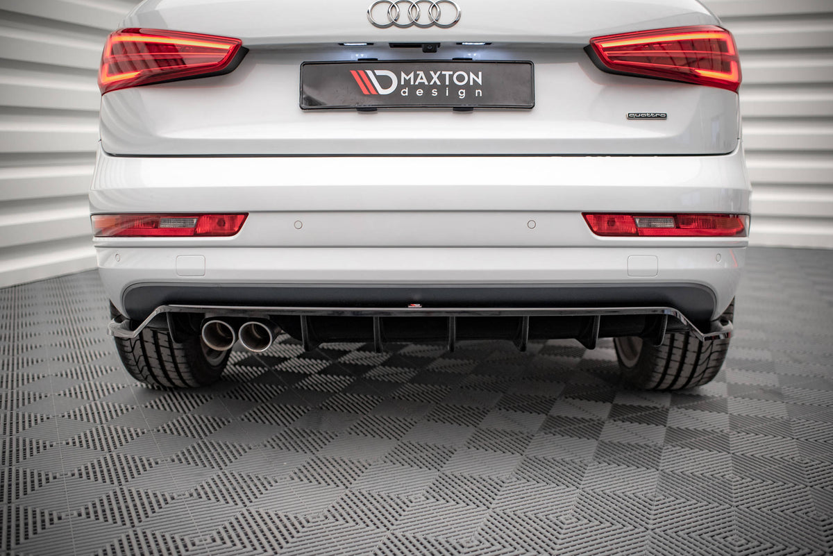 Street+ Mittlerer Diffusor RACE passend für Audi Q3 Sport 8U Facelift schwarz Hochglanz – Ansicht 1