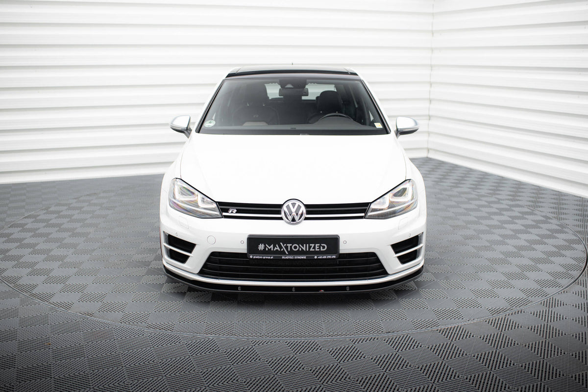 Street+ Spoilerlippe Front Ansatz V.1 passend für VW Golf R / R-Line Mk7  schwarz Hochglanz – Ansicht 4