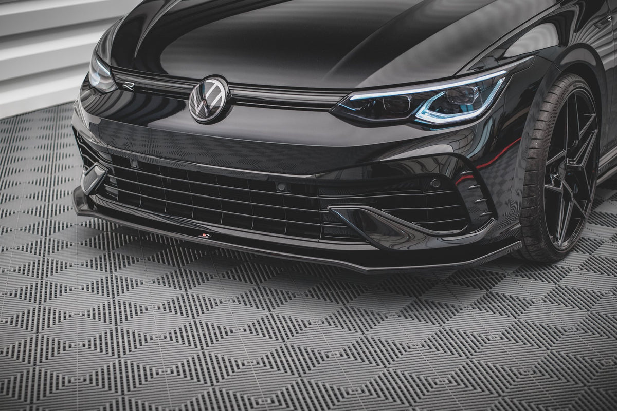 Street+ Spoilerlippe Front Ansatz V.3 passend für VW Golf R Hatchback / Variant  Mk8 schwarz Hochglanz – Ansicht 4