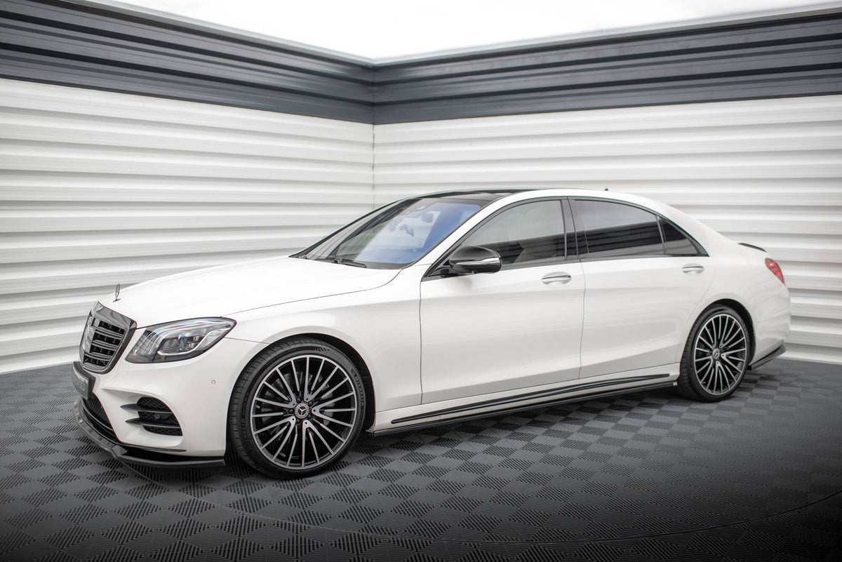 Street+ Seitenschweller Leisten passend für Mercedes-Benz S Lang AMG-Line W222  schwarz Hochglanz – Ansicht 3