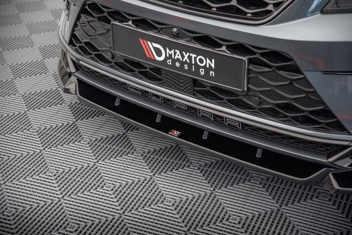 Street+ Spoilerlippe Front Ansatz V.1 passend für Cupra Ateca Mk1 schwarz Hochglanz – Ansicht 6