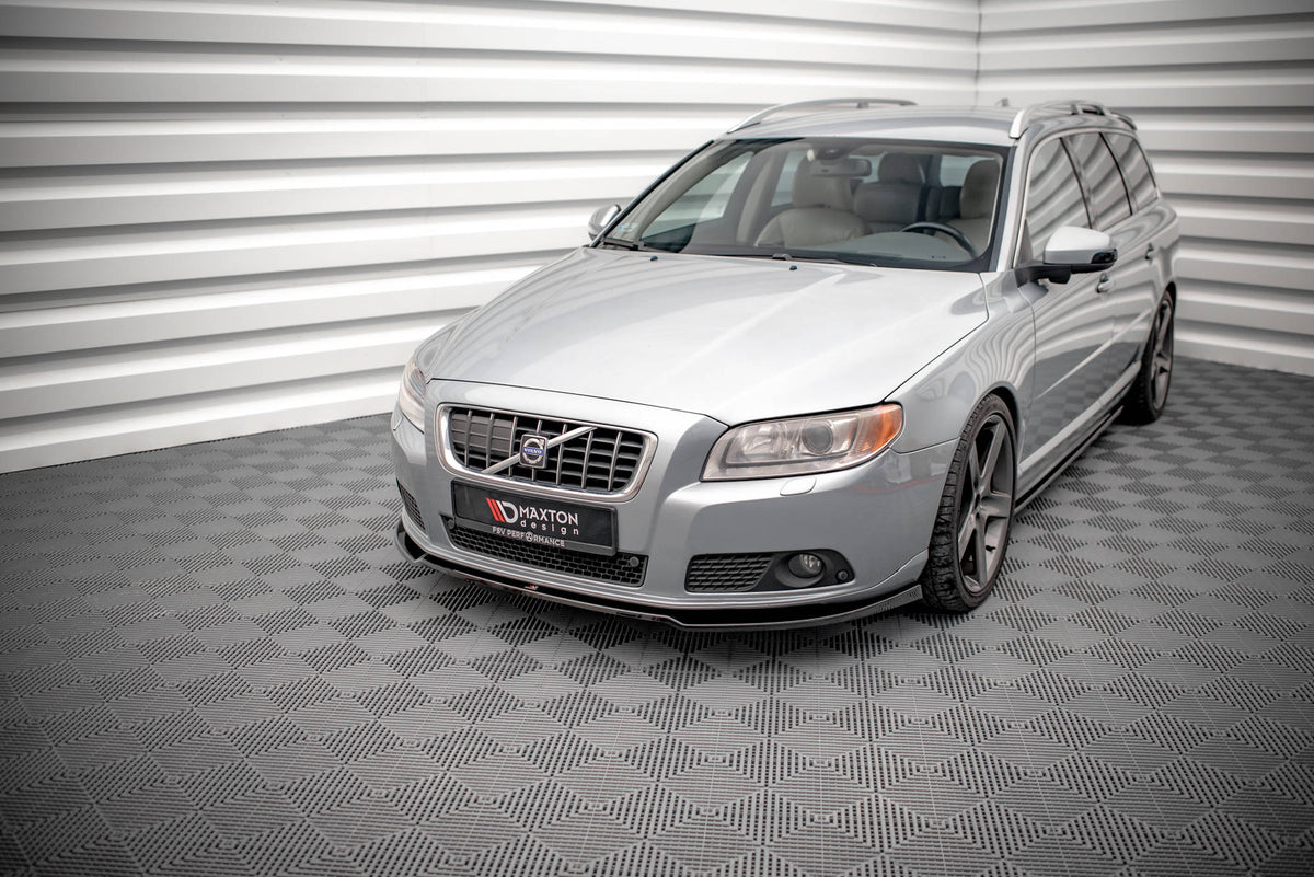 Street+ Spoilerlippe Front Ansatz V.2 passend für Volvo V70 Mk3 schwarz Hochglanz – Ansicht 4