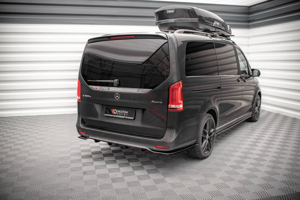 Street+ Mittlerer Diffusor RACE passend für Mercedes-Benz V-Klasse AMG-Line W447 Facelift schwarz Hochglanz – Ansicht 5