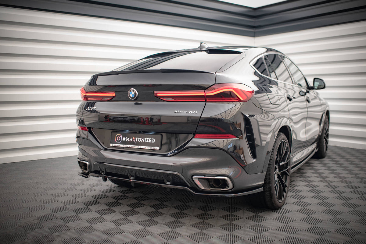 Street+ Mittlerer Diffusor RACE V.2 passend für BMW X6 M-Paket G06 schwarz Hochglanz – Ansicht 4